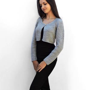 Women Crop Cardigan, Wool Short Cardigan, Fall Winter Knit Bolero, Boho Knitwear, Wool Crop Sweater Top, Plus Size Knitwear, Cropped Shrug