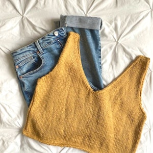Knitting Pattern | HIBISCUS V Neck Tank Top