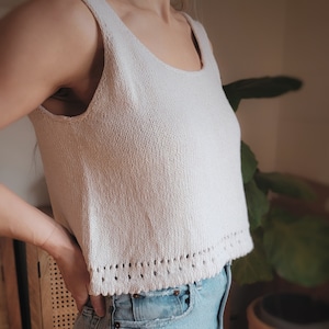 KNITTING PATTERN // Costa Tank // Knit Tank Top Pattern // Knit Top // Knit Tank // Knit Camisole Pattern