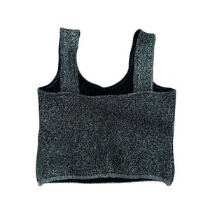 Yves Saint Laurent Winter 1988 Shiny Wool Crop Top Size 34 / XS